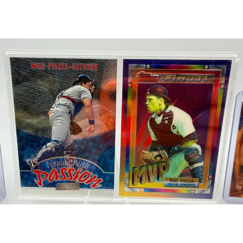 Mike Piazza Dodgers Card Lot 1994 Topps Finest Stadium Club Sportflics 4 Cards